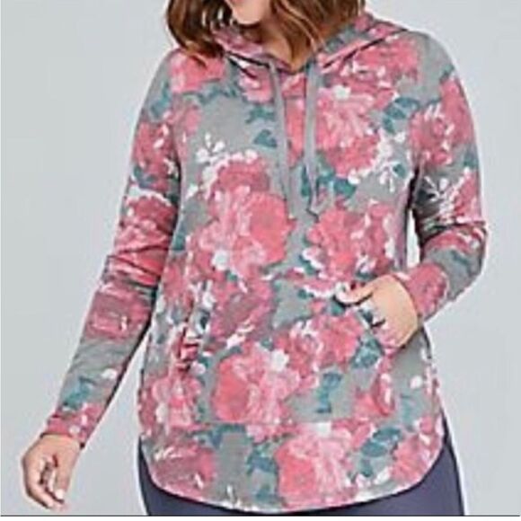 Plus size 2xl torrid 2,3 livi active athleta pullover hooded tee t shirt top - Picture 2 of 7